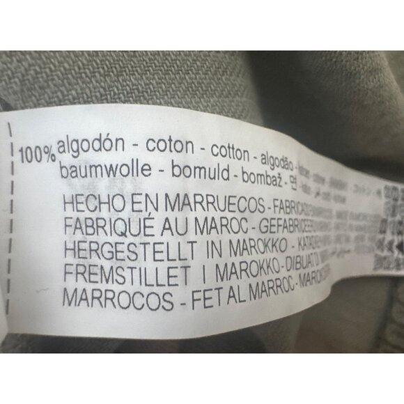 ZARA Light Olive Green Corduroy Medium Button-Up Jacket Drop Sleeve - Picture 12 of 13